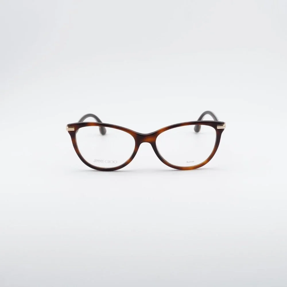 Jimmy Choo JC258 0086 00 Eyeglasses Havana/Gold 54mm Cat Eye Frame - Picture 4 of 11